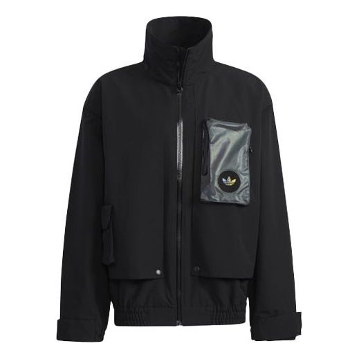 

Куртка adidas originals 3D Pocket Logo Outdoor Cardigan Woven Stand Collar Jacket Black H58069