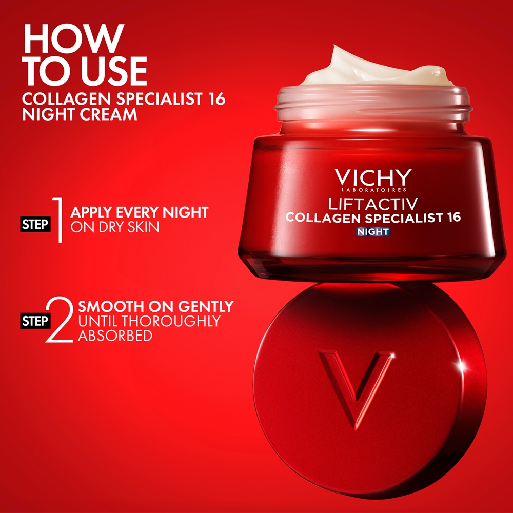 Крем для лица SPF VICHY Liftactiv коллагеновый специалист 16 ночной укрепляющий ночной против морщин — фото 4