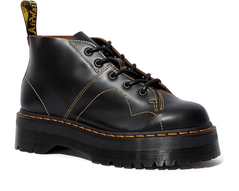 

Ботинки Dr. Martens Church Quad, цвет Black Vintage Smooth