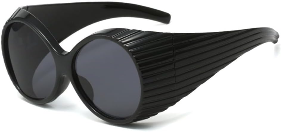 

Винтажные овальные солнцезащитные очки большого размера для женщин, градиентные линзы, защита от УФ-излучения UV400, мужские солнцезащитные очки в стиле панк LANGSER, Black Gray