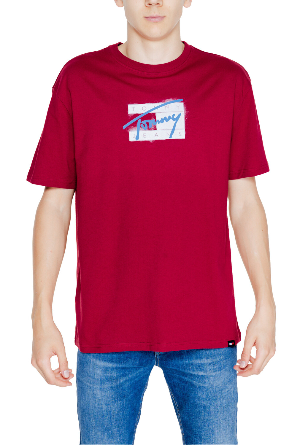 

Футболка мужская Tommy Jeans с принтом, бордовый