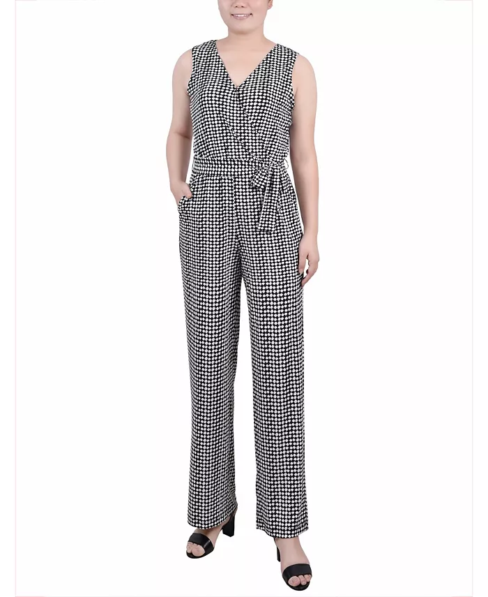 

Петит комбинезон без рукавов с поясом NY Collection, черный