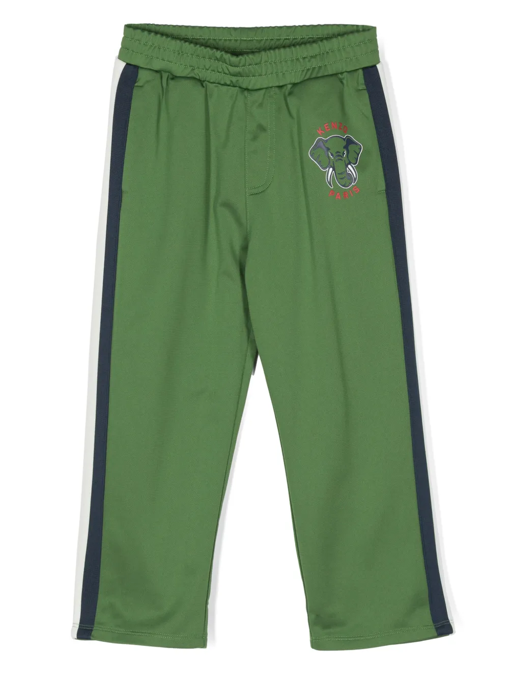 Спортивные брюки с принтом Kenzo Kids, зеленый