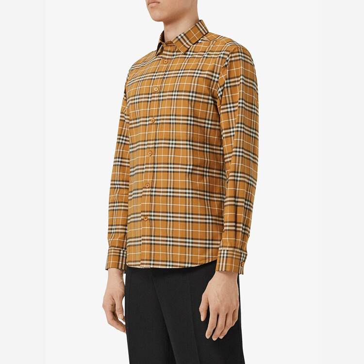 Рубашка мужская Burberry Bright toffee color — фото 4