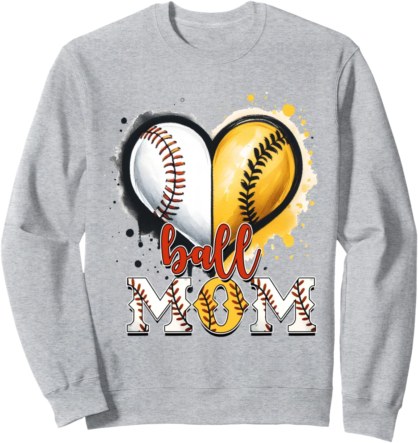 

Забавная толстовка ко Дню матери на тему бейсбола и спорта Funny Mom Mother'S Day Baseball Enthusiast Brand, серый