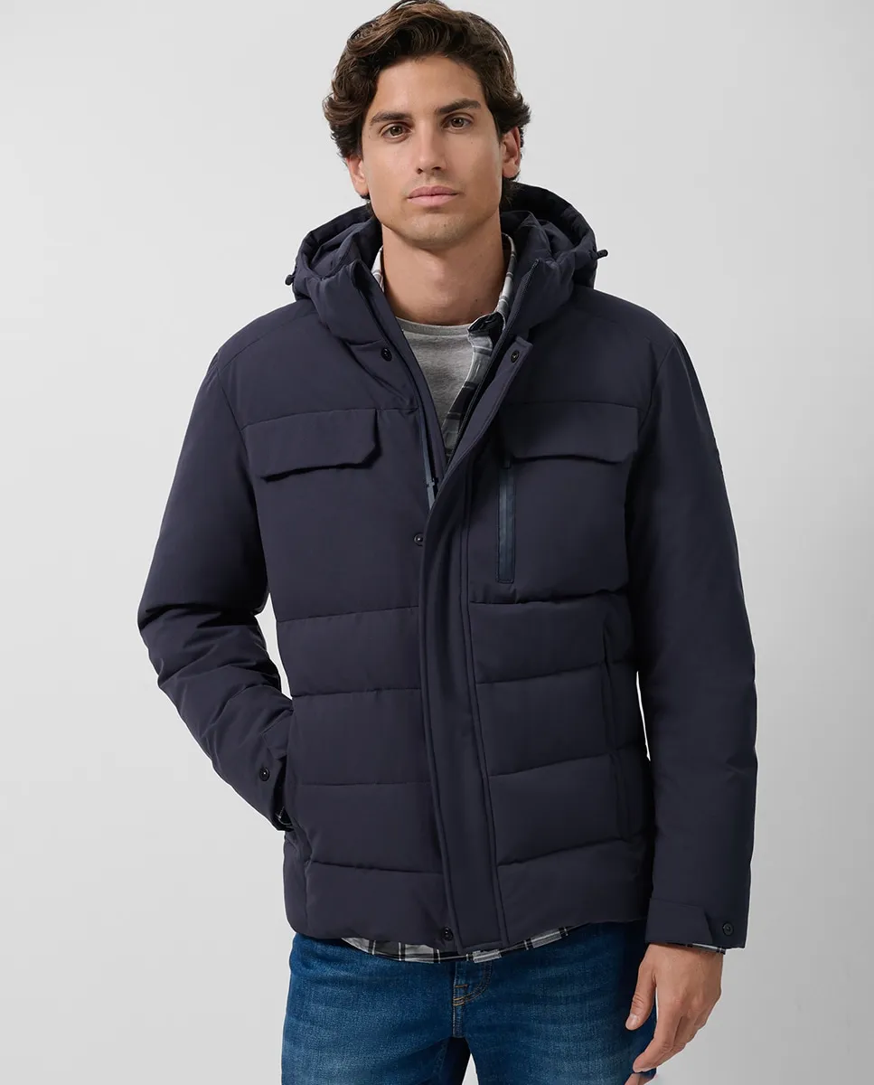 

Мужская парка с утепленной подкладкой и четырьмя карманами Roberto Verino, темно-синий