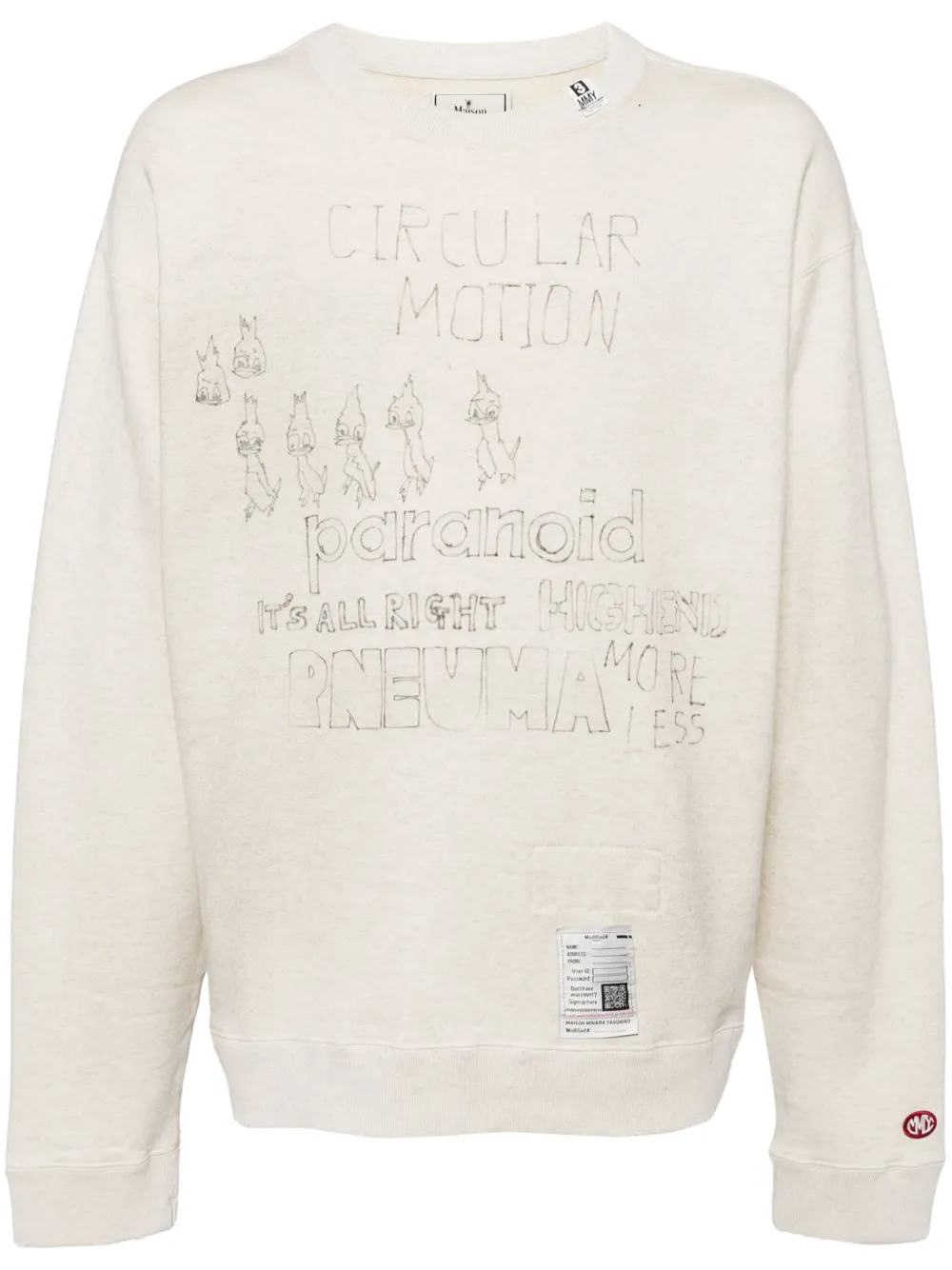 

Толстовка с принтом Maison Mihara Yasuhiro, нейтральный
