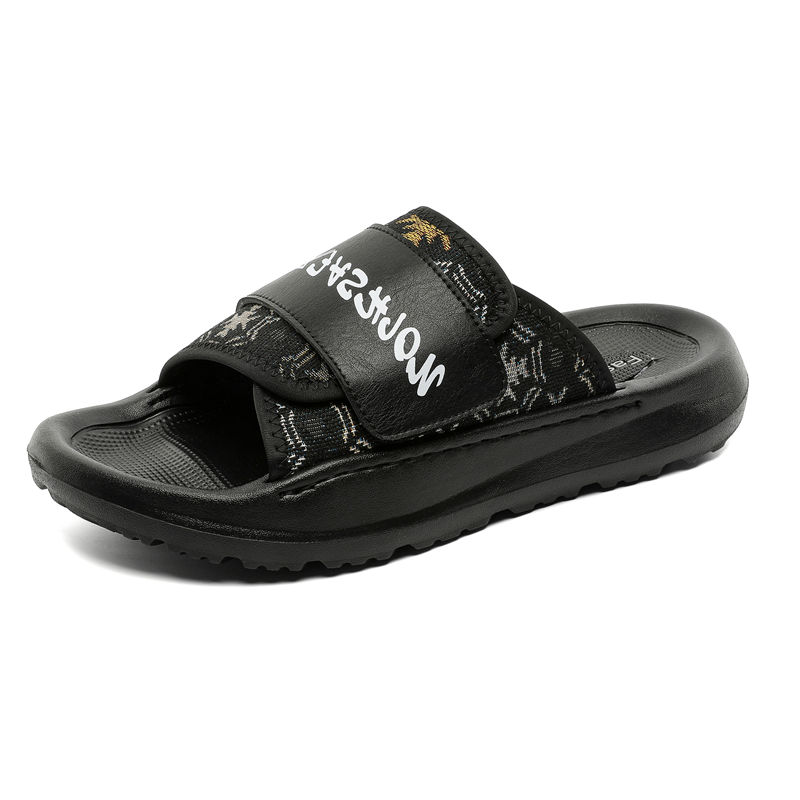 

Сандалии-слайдеры мужские, противоскользящие, износостойкие, с амортизацией SOBB, Black
