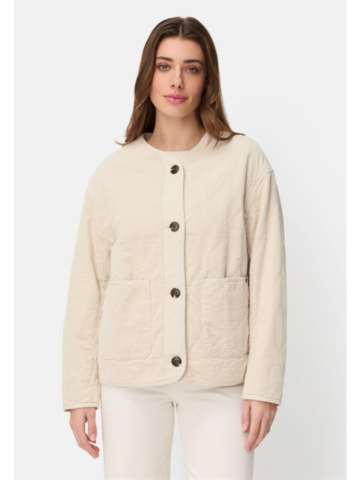 

Camel Active Вельветовый блейзер на подкладке с утеплителем жемчужно-белого цвета