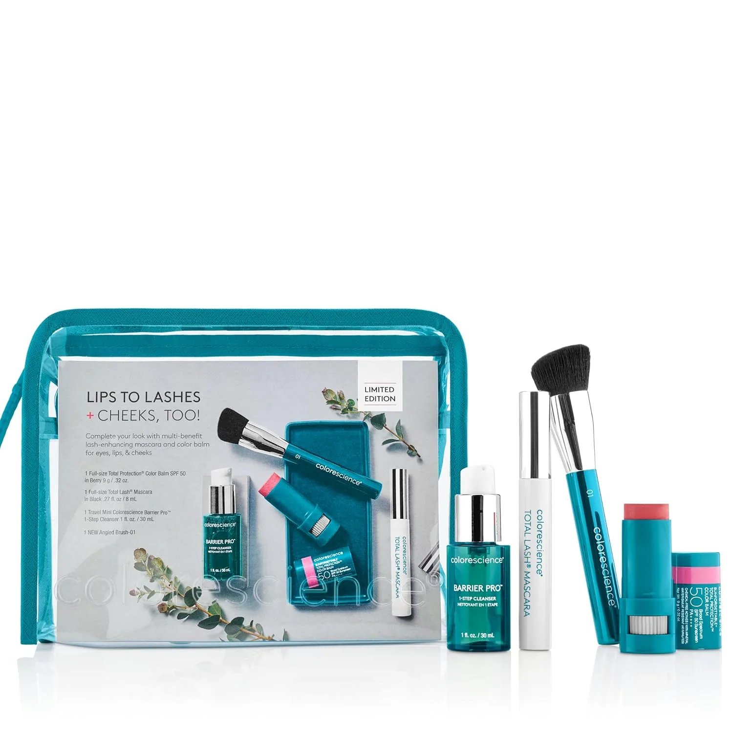 Набор для губ Colorescience Lips to Lashes Value Set, Multicolor — фото 2