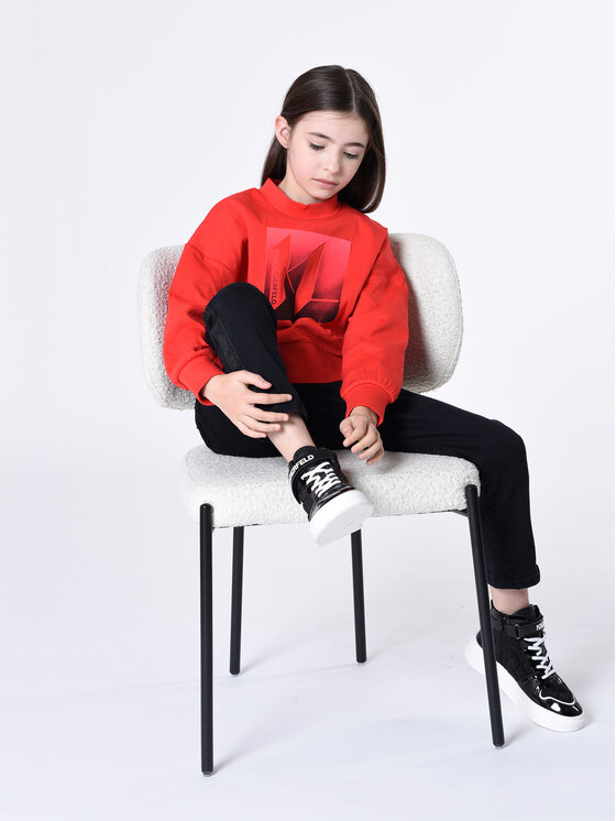 Джинсы mom fit Z14217 D Karl Lagerfeld Kids, черный — фото 2