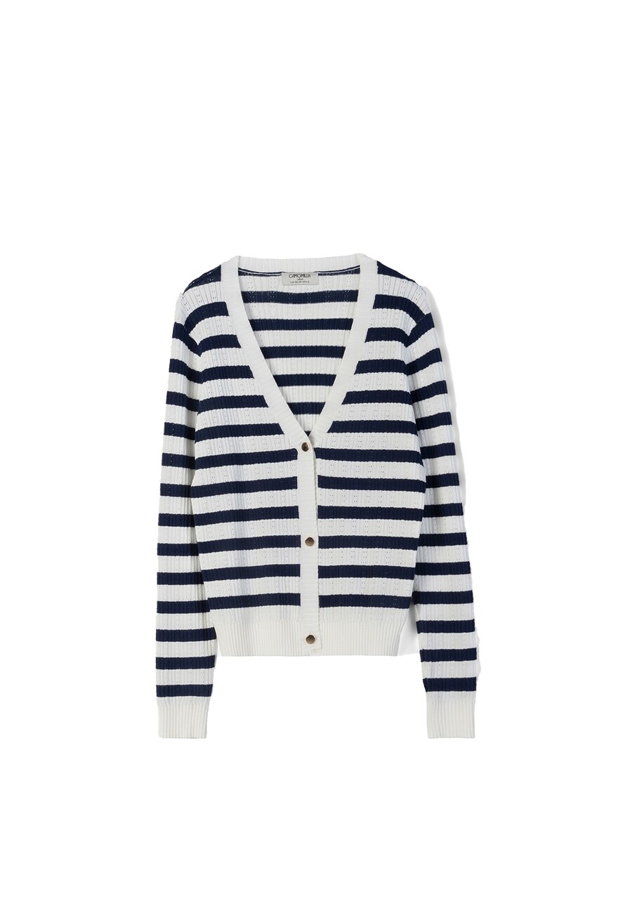 

Вязаный кардиган Camomilla Italia Ceres, цвет Night blue/White