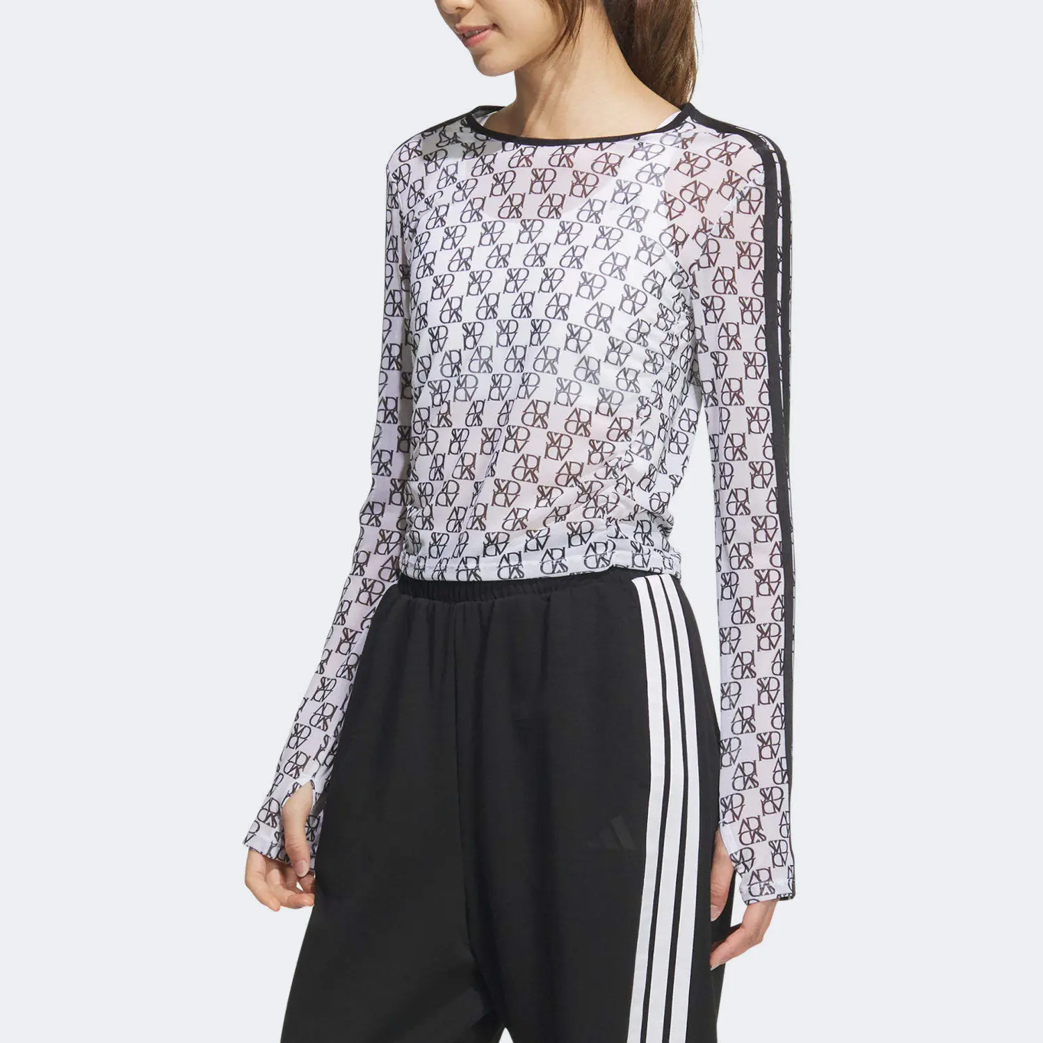 Adidas Футболка для танцев Women's White/Black — фото 4