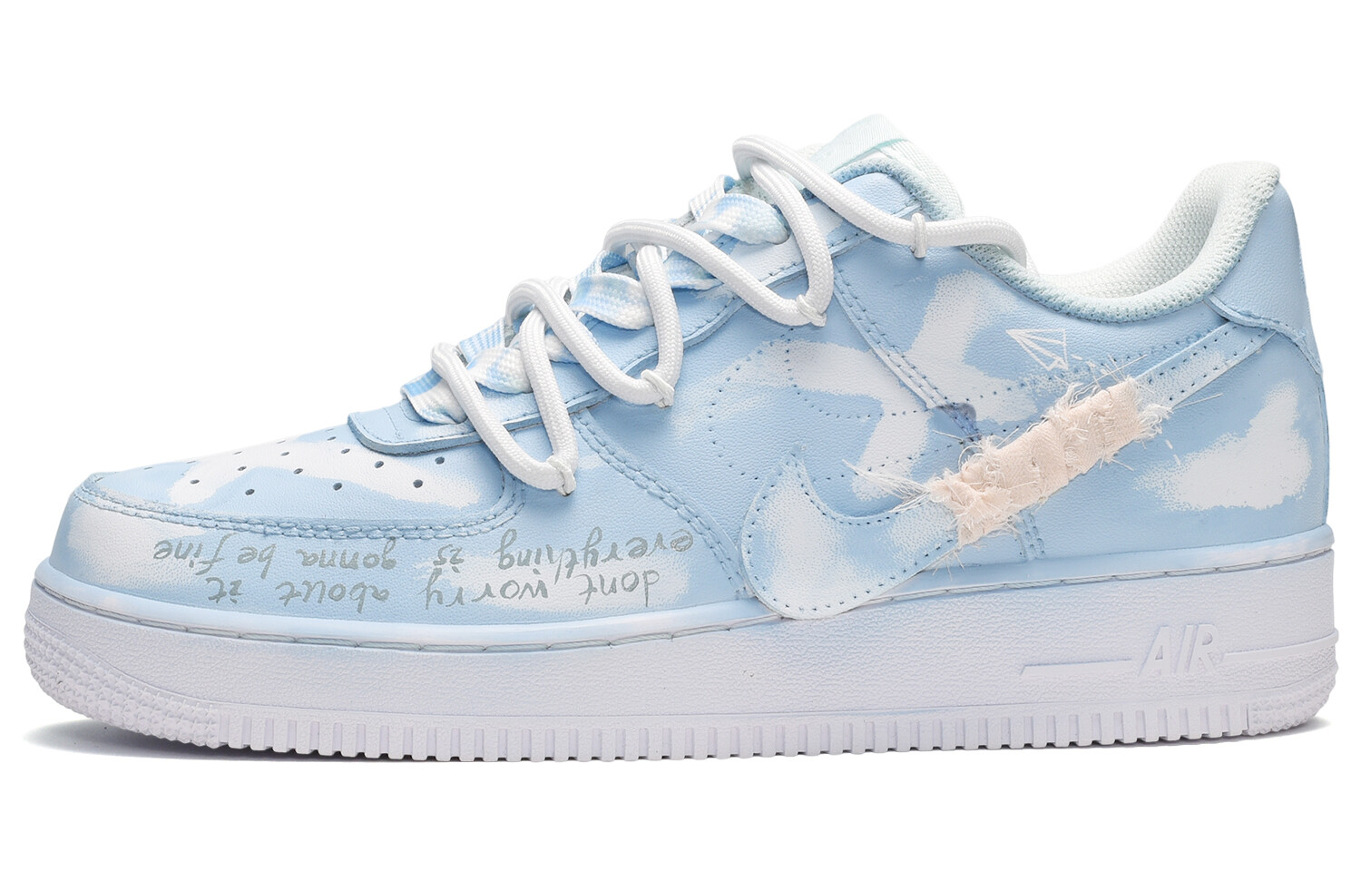 

Кроссовки Nike Air Force 1 Skateboard Shoes Men Low-Top White Blue
