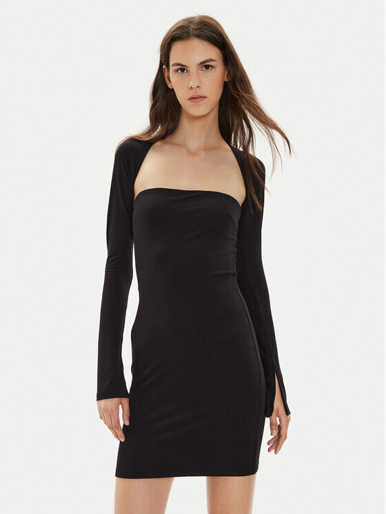 

Повседневное платье slim fit Gina Tricot, черный