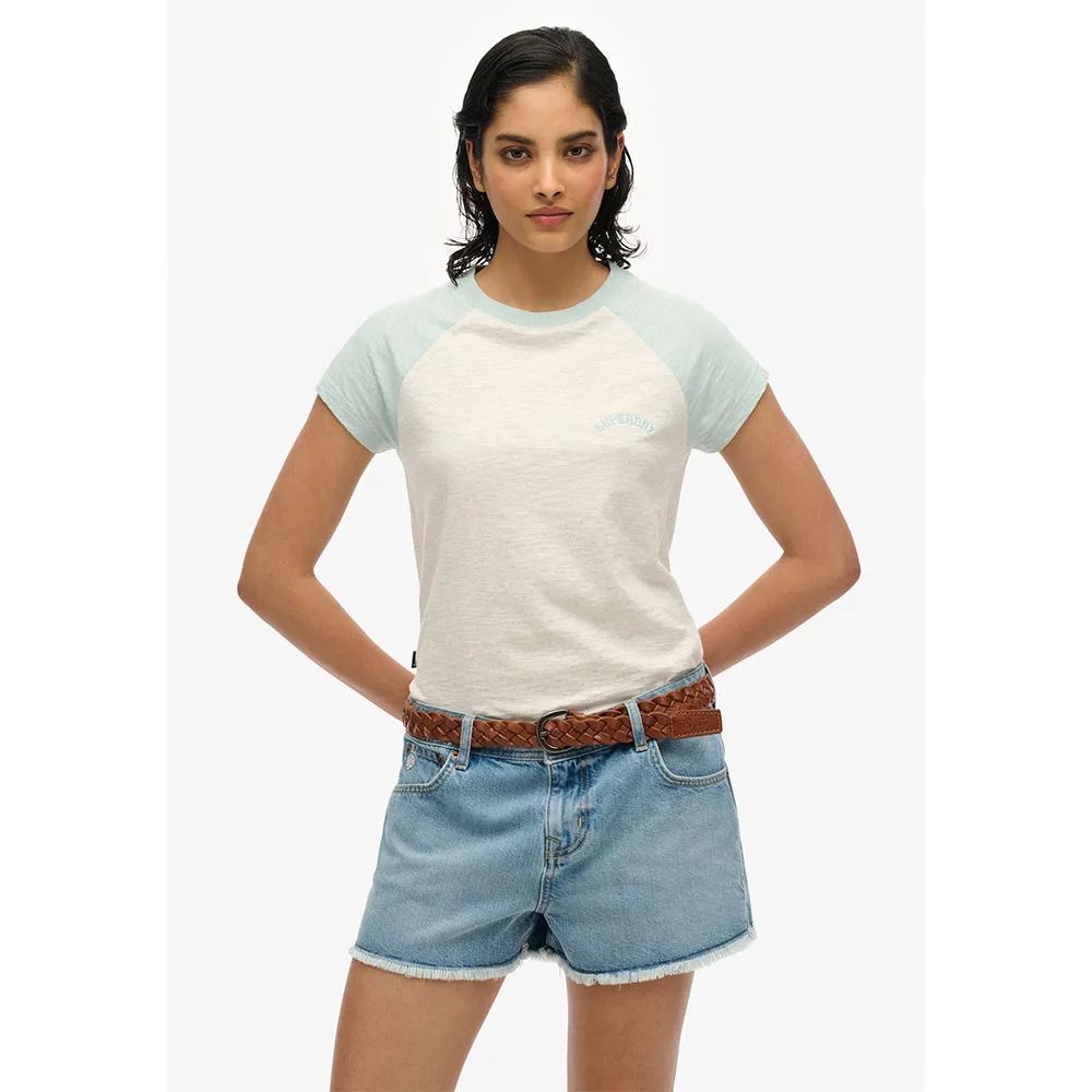 

Футболка с коротким рукавом Superdry Essential Logo Raglan Slub, белый