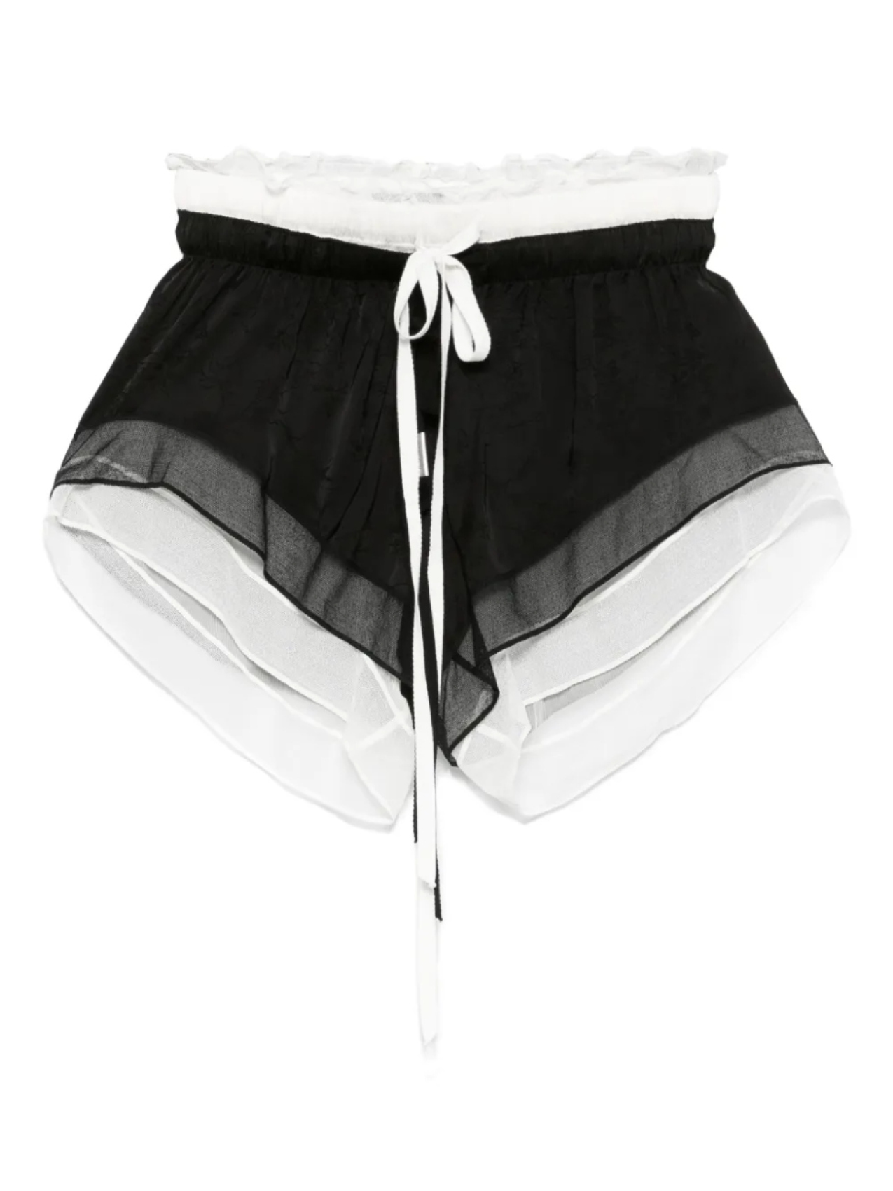 

Ann Demeulemeester бархатные шорты с кулиской, черный