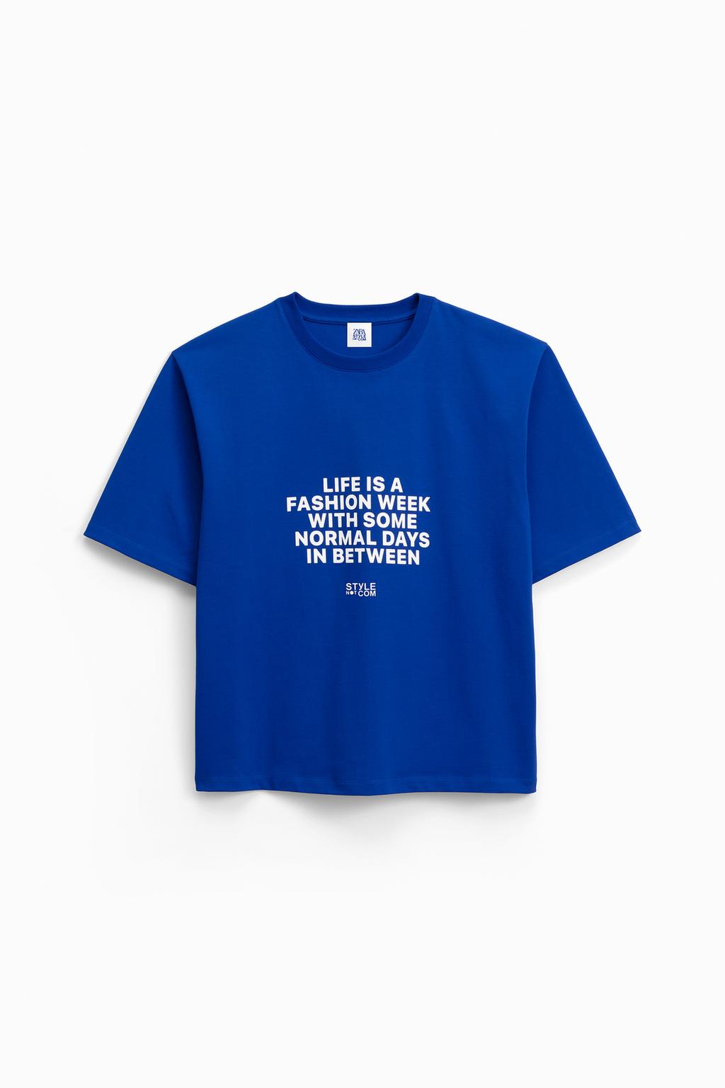 

Футболка stylenotcom ZARA, цвет Bluish
