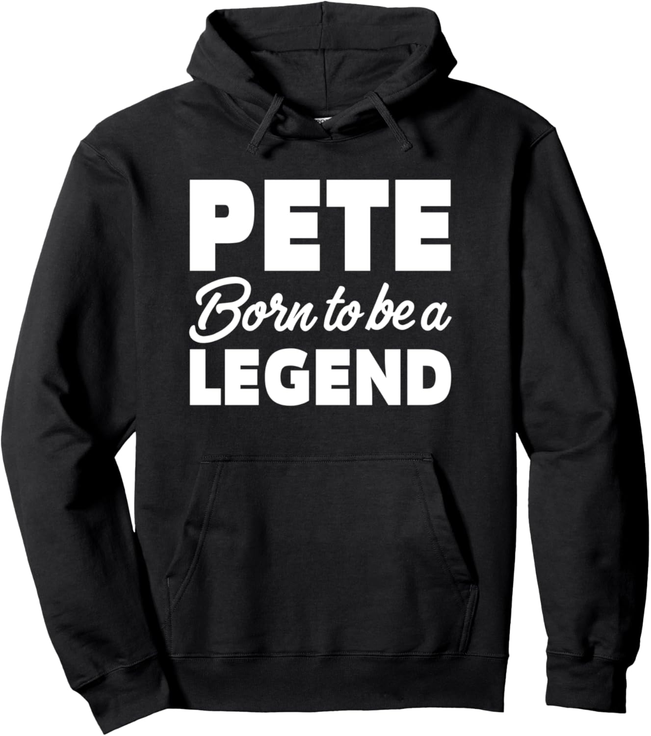 

Пит Имя Рожденный Быть Легендой Личная Мужская Худи Pete Legend Tees, черный