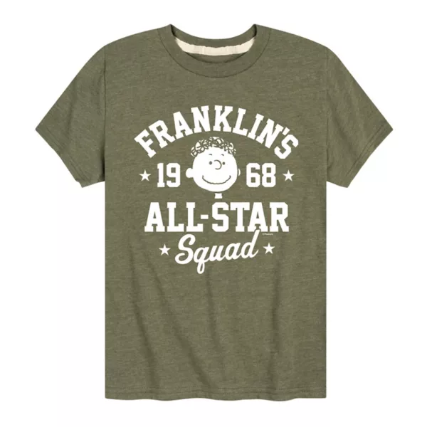 

Футболка с принтом звёздной команды «Peanuts Franklin's All-Star» для мальчиков 8-20 лет Licensed Character, зеленый