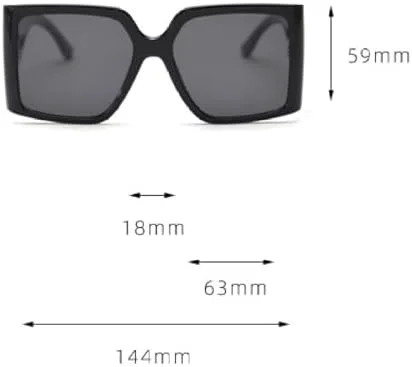 

Очки с плоской верхней частью, большие, стильные, квадратные солнцезащитные очки для женщин, модные, знаменитые, с заклепками, винтажные MTZJH, Wpgj097 Black