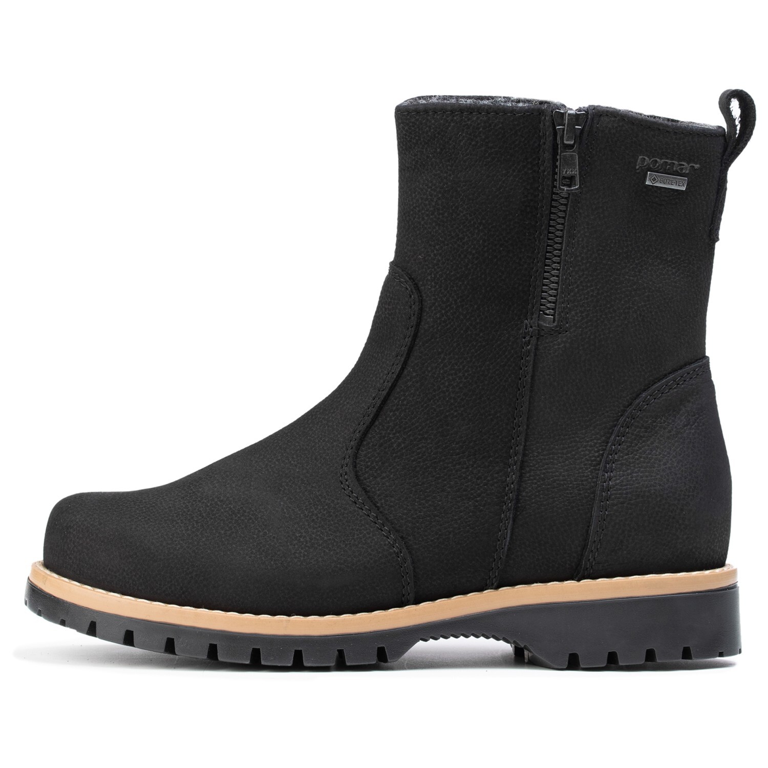 

Зимняя обувь Pomar Tassu GTX Ankle Boot, цвет Black Rugged Nubuck