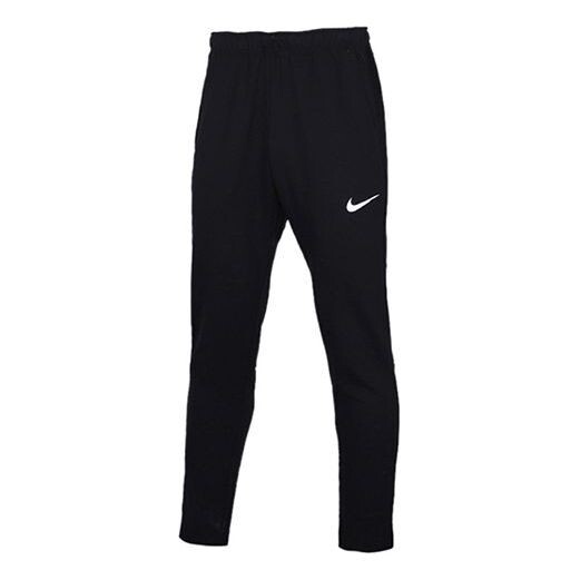 

Брюки dri-fit knit training sports long pants black Nike, черный