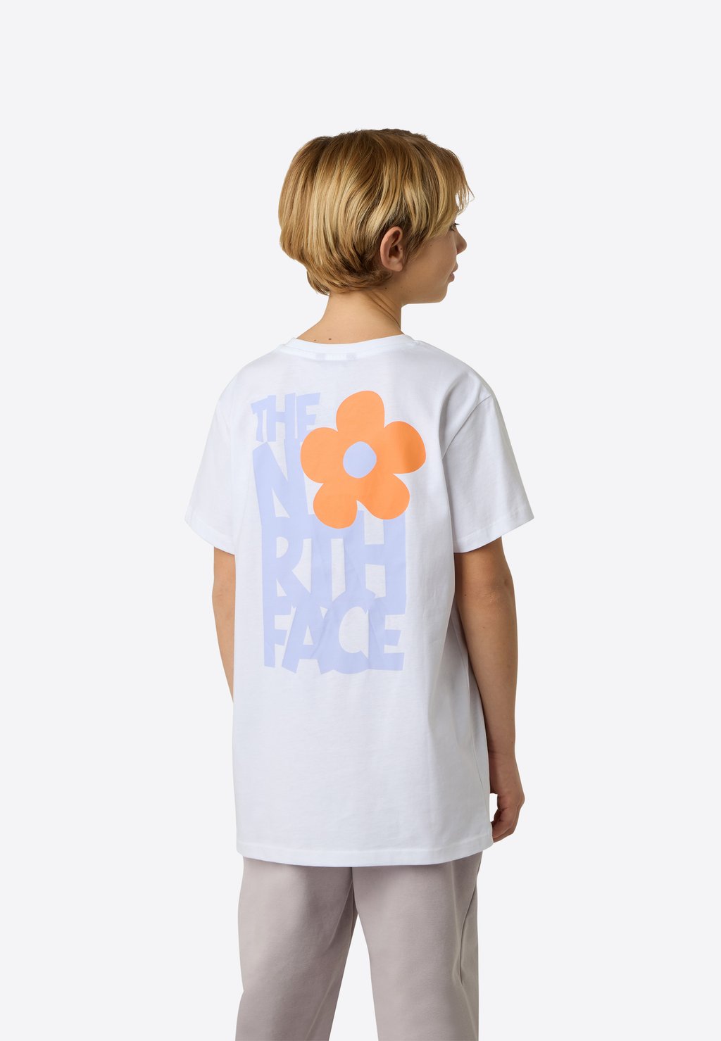 

Футболка с принтом FLOWER LOGO The North Face, светло-голубой