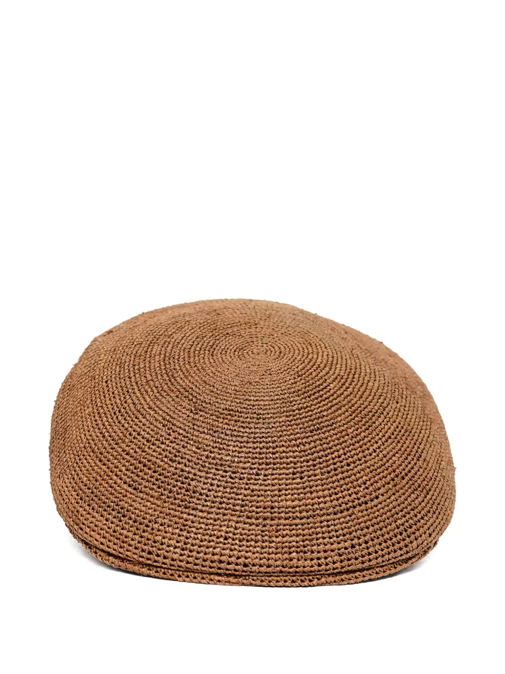 

Берет в технике кроше Borsalino, коричневый