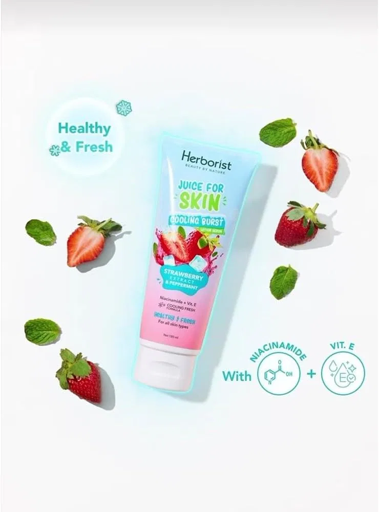 Лосьон-сыворотка Herborist Juice For Skin Cooling Boost с ароматом клубники и мяты, 180 мл — фото 2