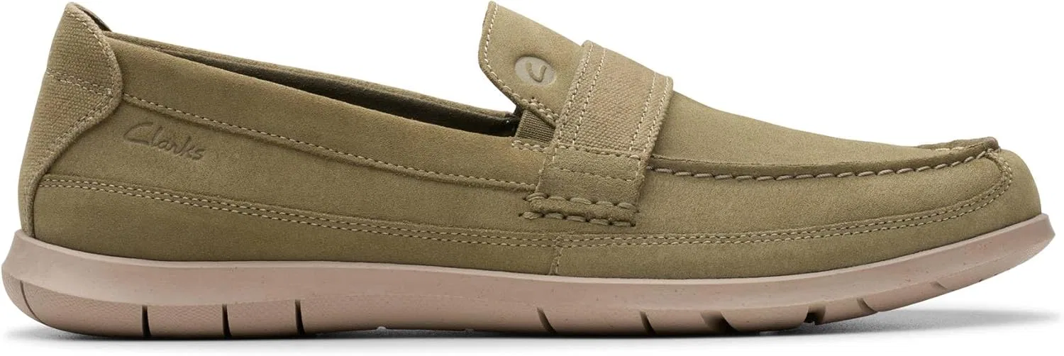 Мужские лоферы Clarks Flexway Band, оливковый — фото 2