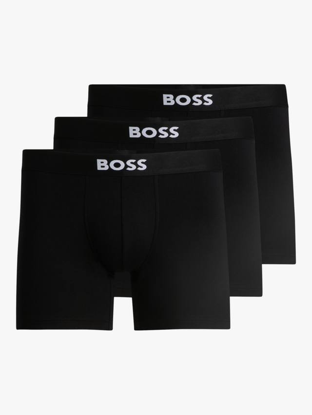 

Боксеры BOSS из стрейч-хлопка с логотипом на поясе HUGO BOSS, Pack of 3, Black