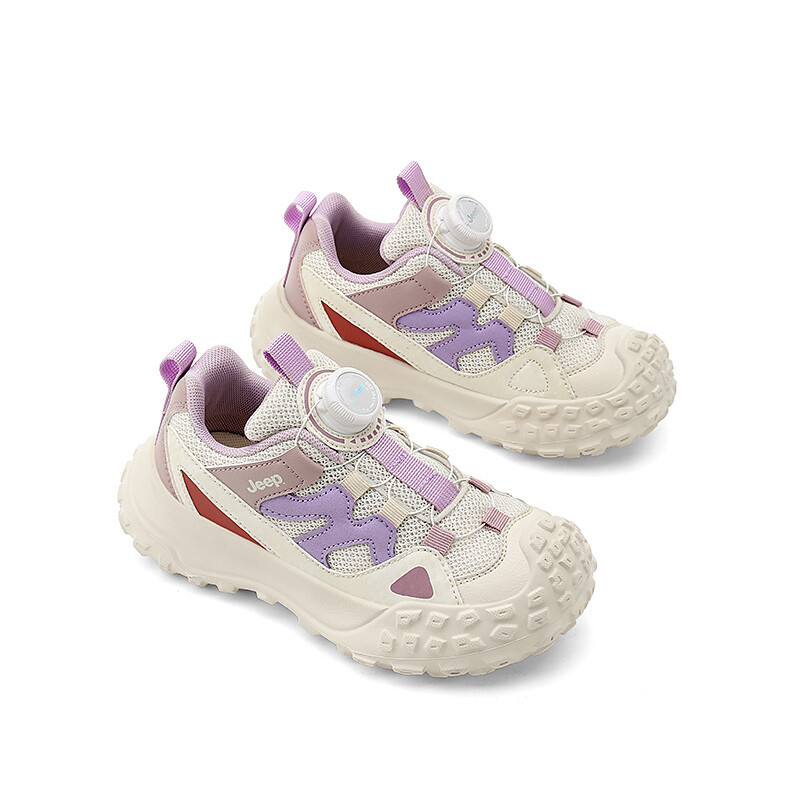 Кроссовки Jeep Kids Lifestyle Shoes Kids Low-top Off-white, белый/фиолетовый — фото 3