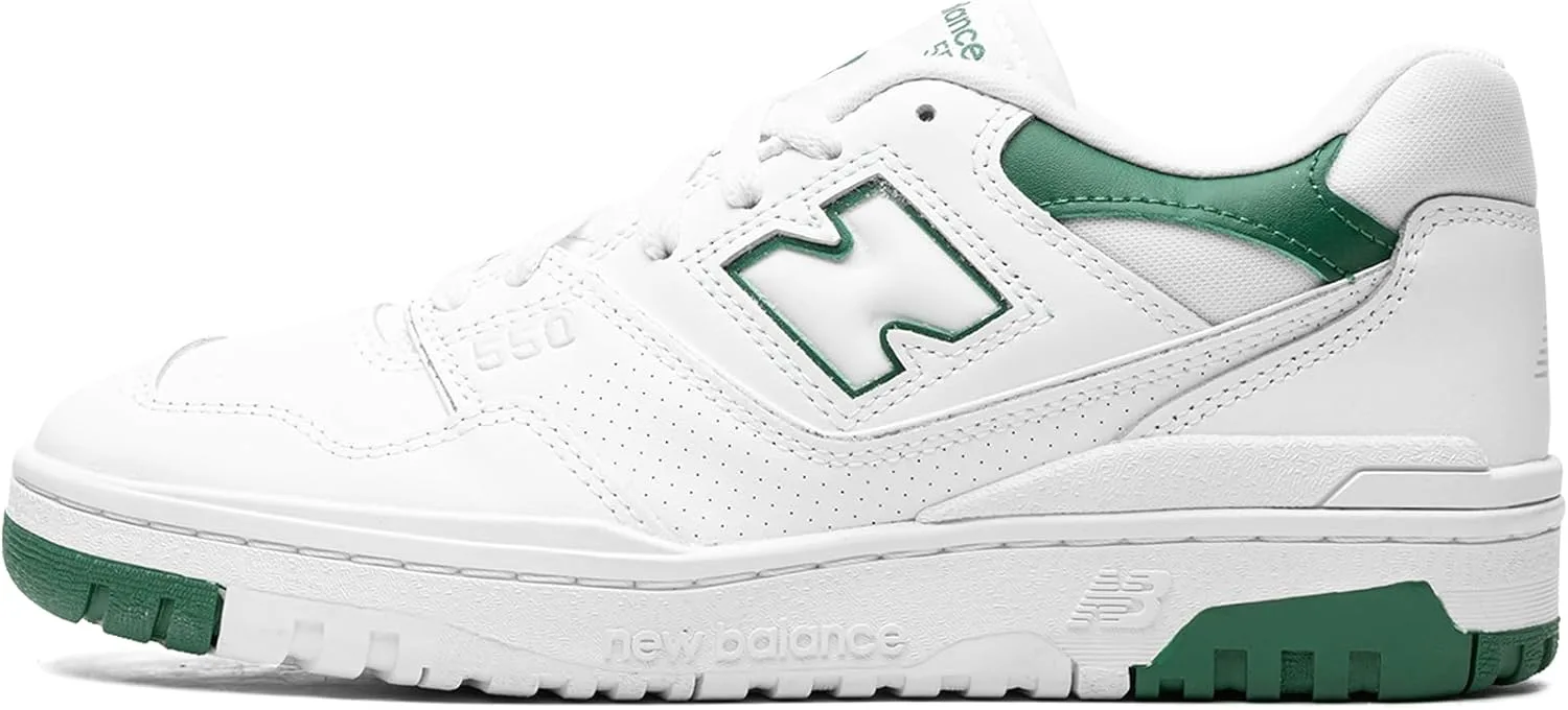 Мужские кроссовки NEW BALANCE 550 белого и зеленого цвета BB550SWB