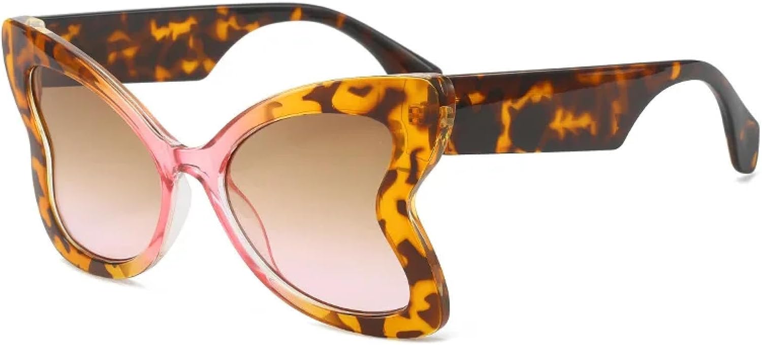 

Солнцезащитные очки Butterfly для женщин, популярные, с градиентным переходом цвета, зеркальные, модные, для активного отдыха, разноцветные, с защитой от УФ-излучения UV400 TVTBBVV, Bean