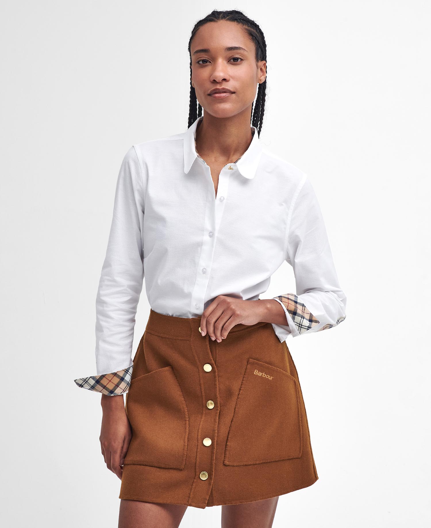 

Рубашка с длинным рукавом Barbour Lavender Tailored, White-Hessian Tartan