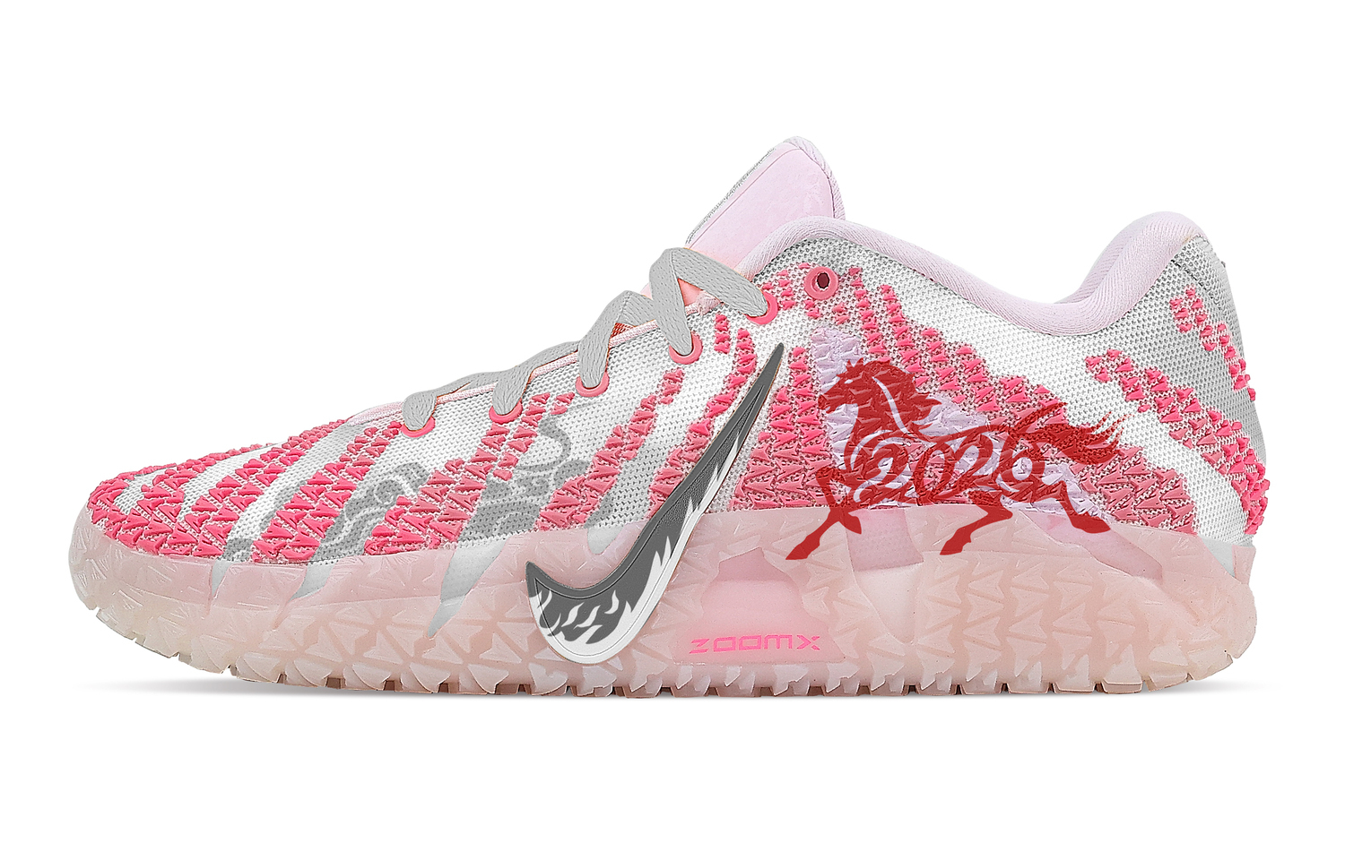 

Nike Ja Morant 3 Immediate Success Rebound Grip низкие баскетбольные кроссовки мужские розовый серый