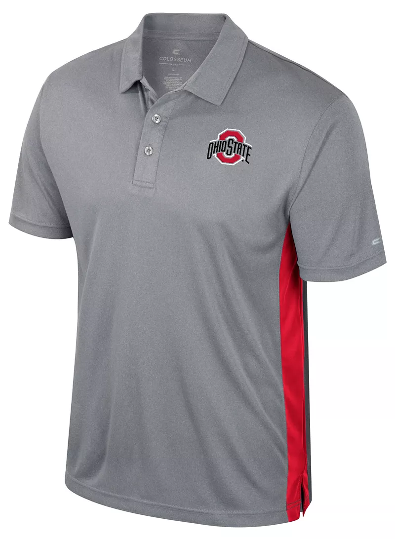 

Мужская футболка-поло Colosseum Ohio State Buckeyes Heather Grey