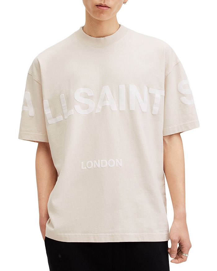 

Футболка Biggy Cotton Tonal с логотипом ALLSAINTS, слоновая кость/кремовый