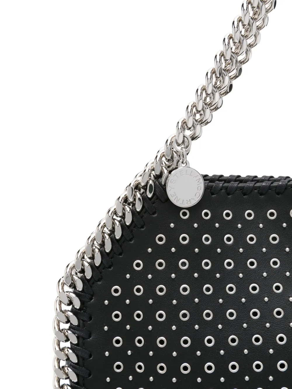 Сумка-тоут Falabella с цепочкой и люверсами STELLA MCCARTNEY, черный — фото 4