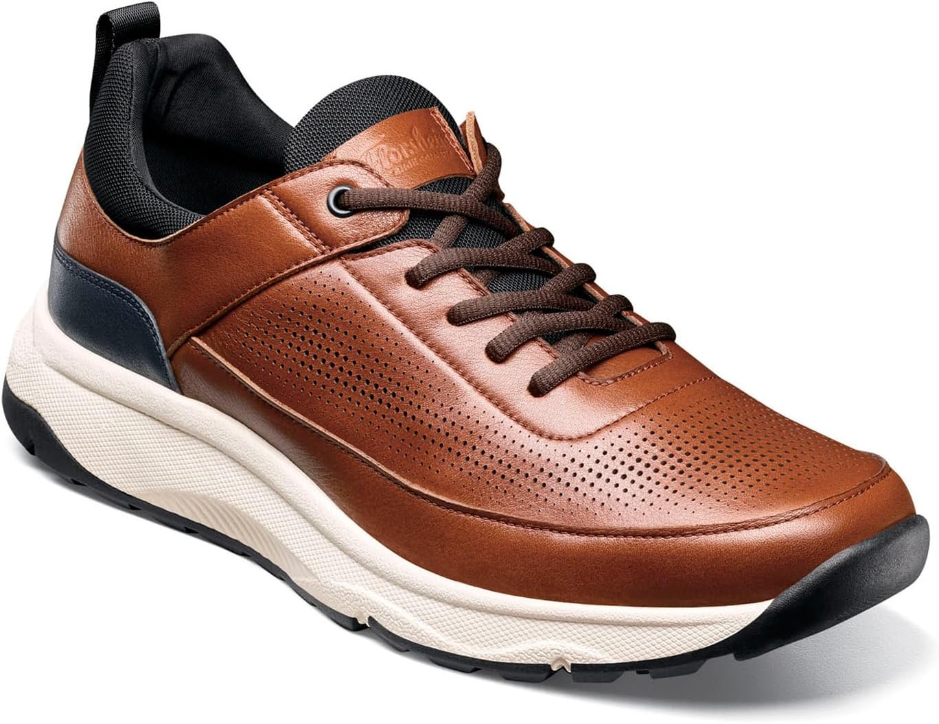 

Мужские кроссовки Florsheim, модель Satellite с перфорацией и шнуровкой, Cognac