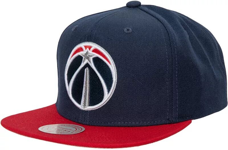 

Mitchell & Ness Adult Washington Wizards 2.0, двухцветная регулируемая кепка Snapback