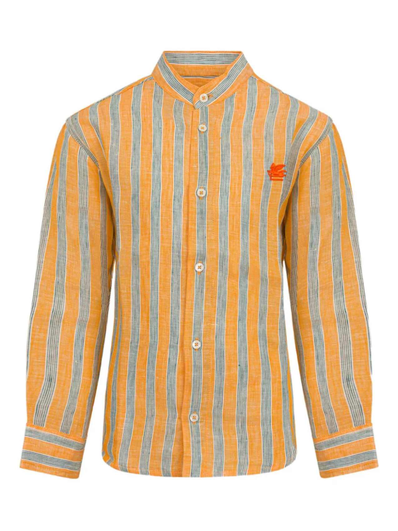 

Полосатая льняная рубашка ETRO KIDS, оранжевый