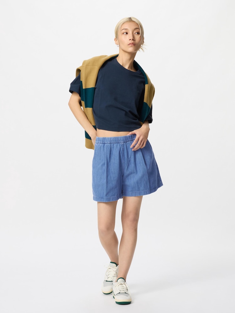 

Легкие шорты из хлопка Uniqlo, синий