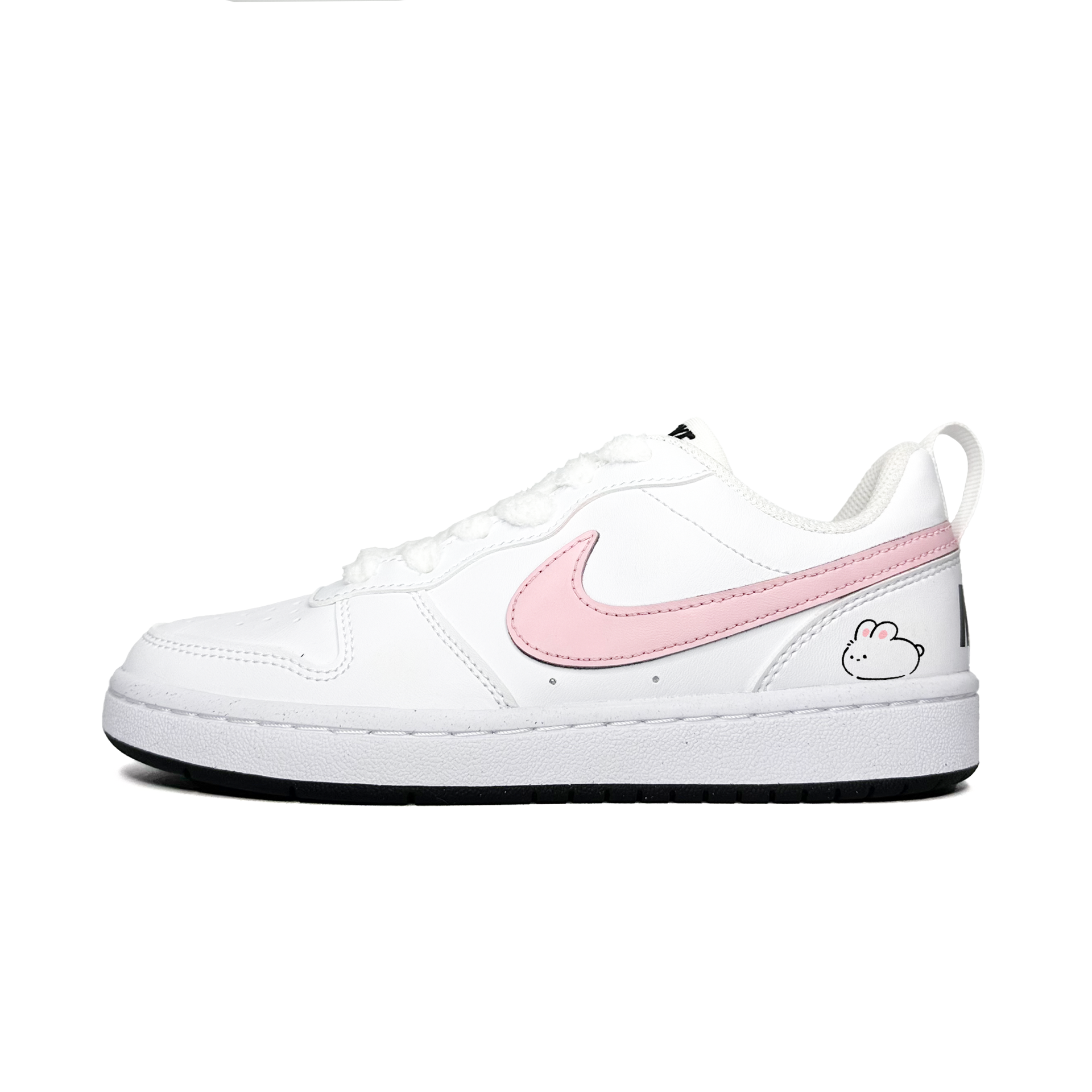 

Nike Court Borough очаровательные круглые противоскользящие износостойкие низкие детские скейтбординг кроссовки pink для подростков