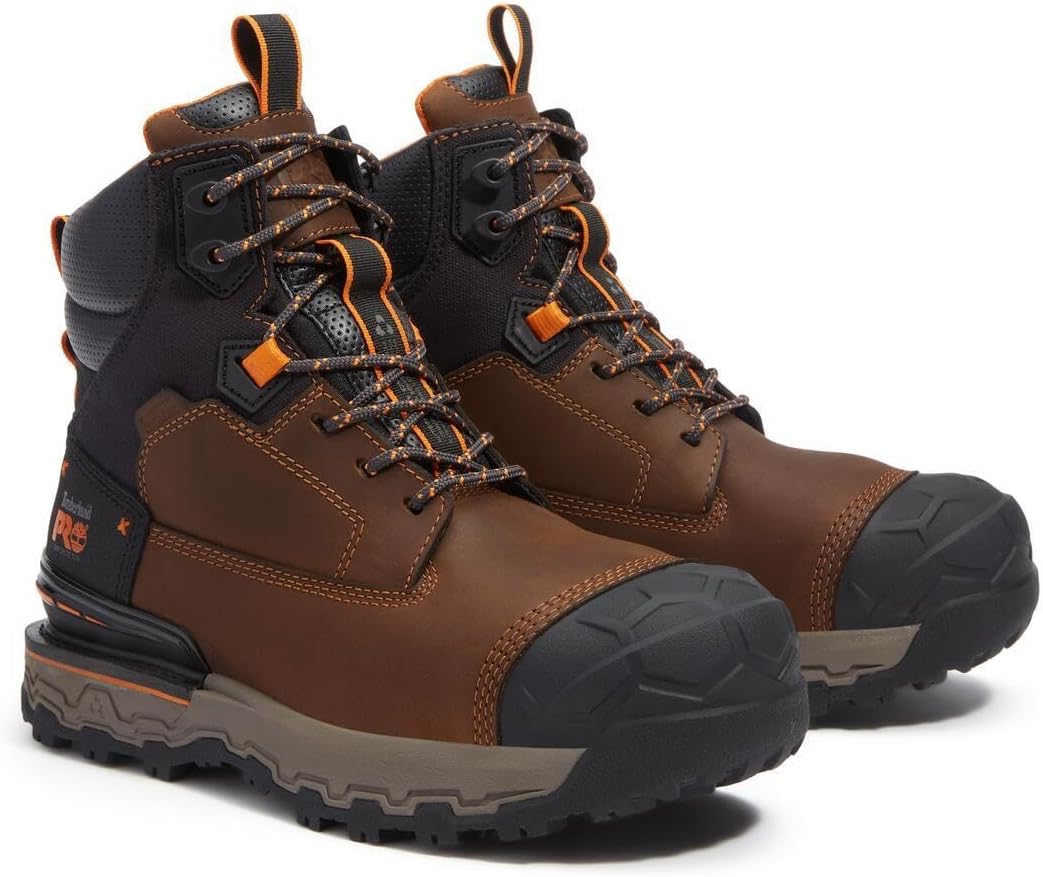 Timberland PRO мужские ботинки 6 Boondock Ultralight с композитным мыском, водонепроницаемые, противоскользящие, Medium Brown — фото 2