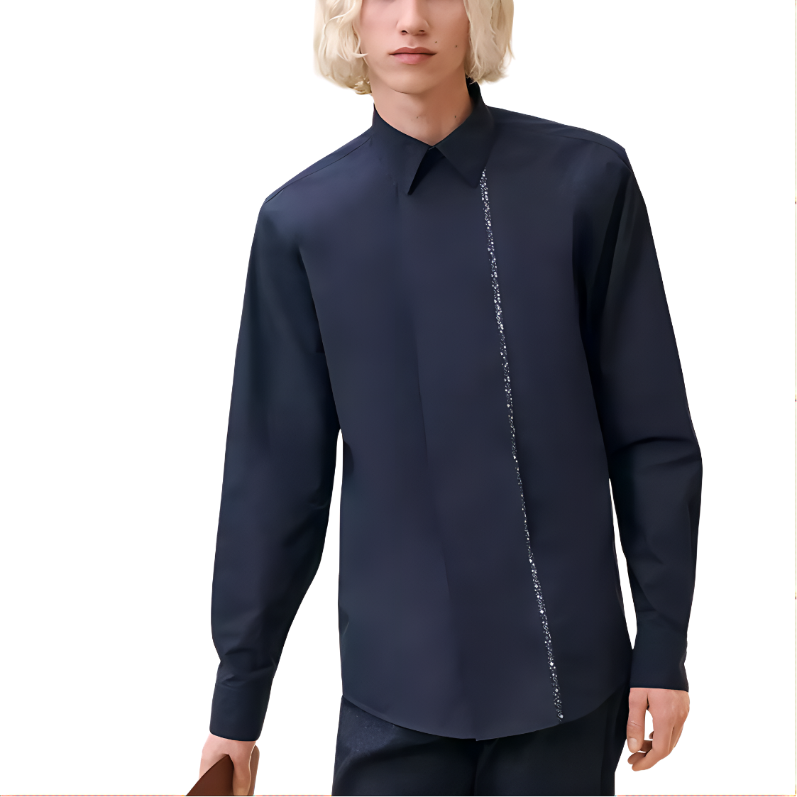 

Рубашка мужская цвета морской волны HERMES, Marine Blue