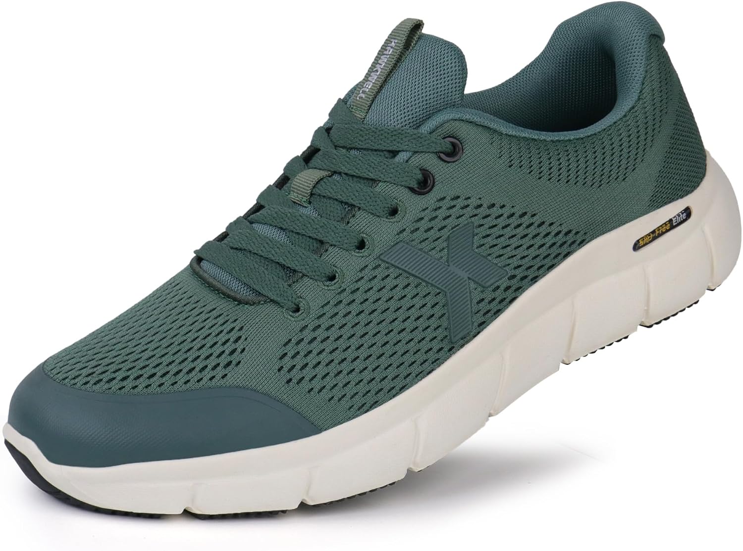 

Мужские кроссовки Hawkwell CrewStep Elite с противоскользящей подошвой, для пищевой промышленности, легкие, для шеф-поваров, кухни, ресторана, повседневные прогулочные кроссовки, зеленый