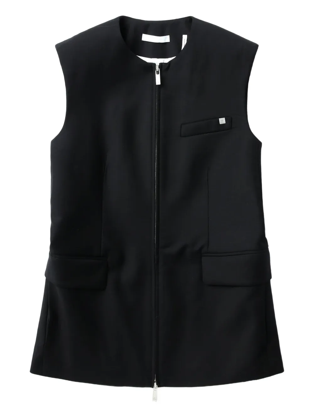

Жилет на молнии с карманами Helmut Lang, черный