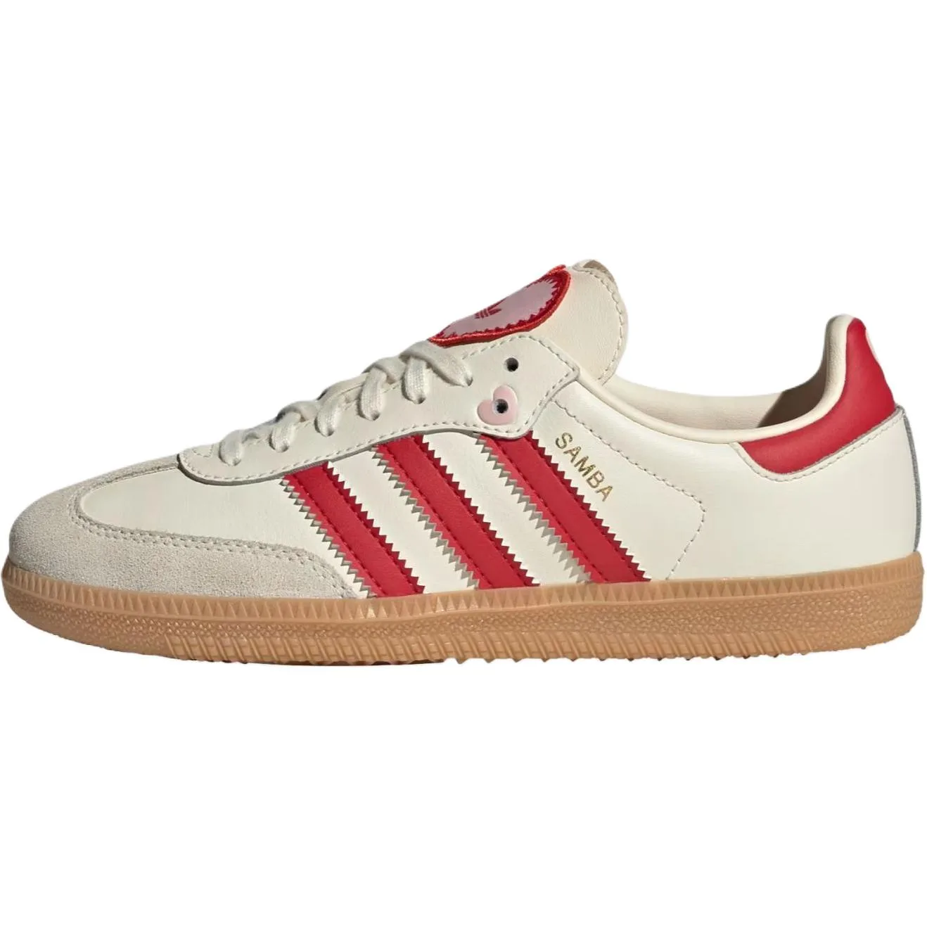 Adidas Originals SAMBA OG Breathable Low top детские скейтборд кроссовки White Red Unisex